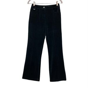 St John Sport Vintage Black Velour Pants Size 2